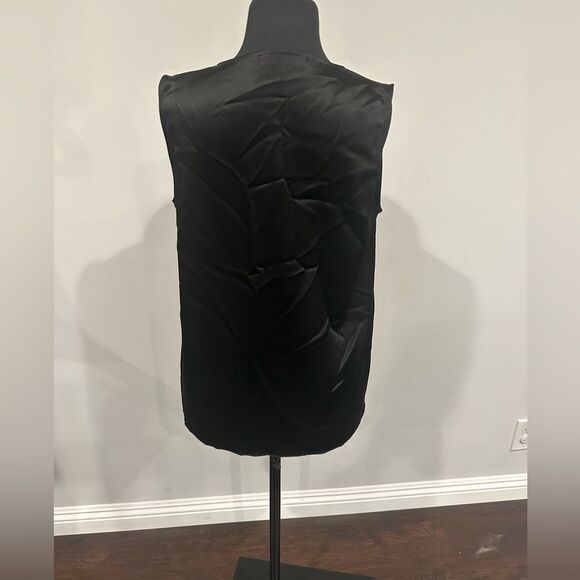 Gerard Darel black sleeveless satin blouse size 38 - Picture 2 of 8